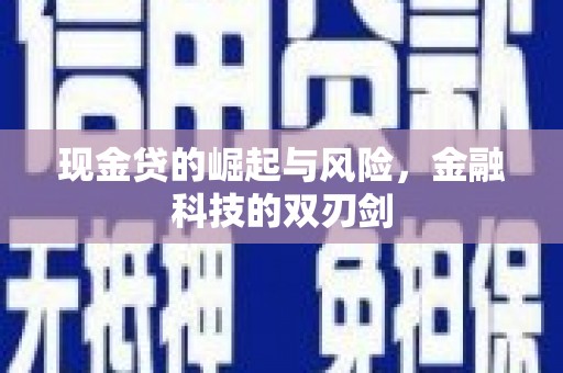 澄江现金贷的崛起与风险，金融科技的双刃剑